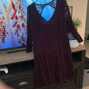 Maurices Purple Lacy Dress